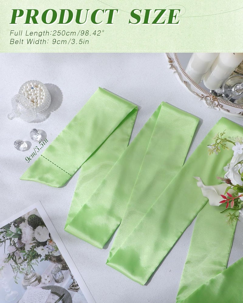 Glitopper Women Satin Waist Belts Dress Sash Waist Belt for Special Occasion Bridal Wedding Prom Formal 3.5'' Wide - Image 2